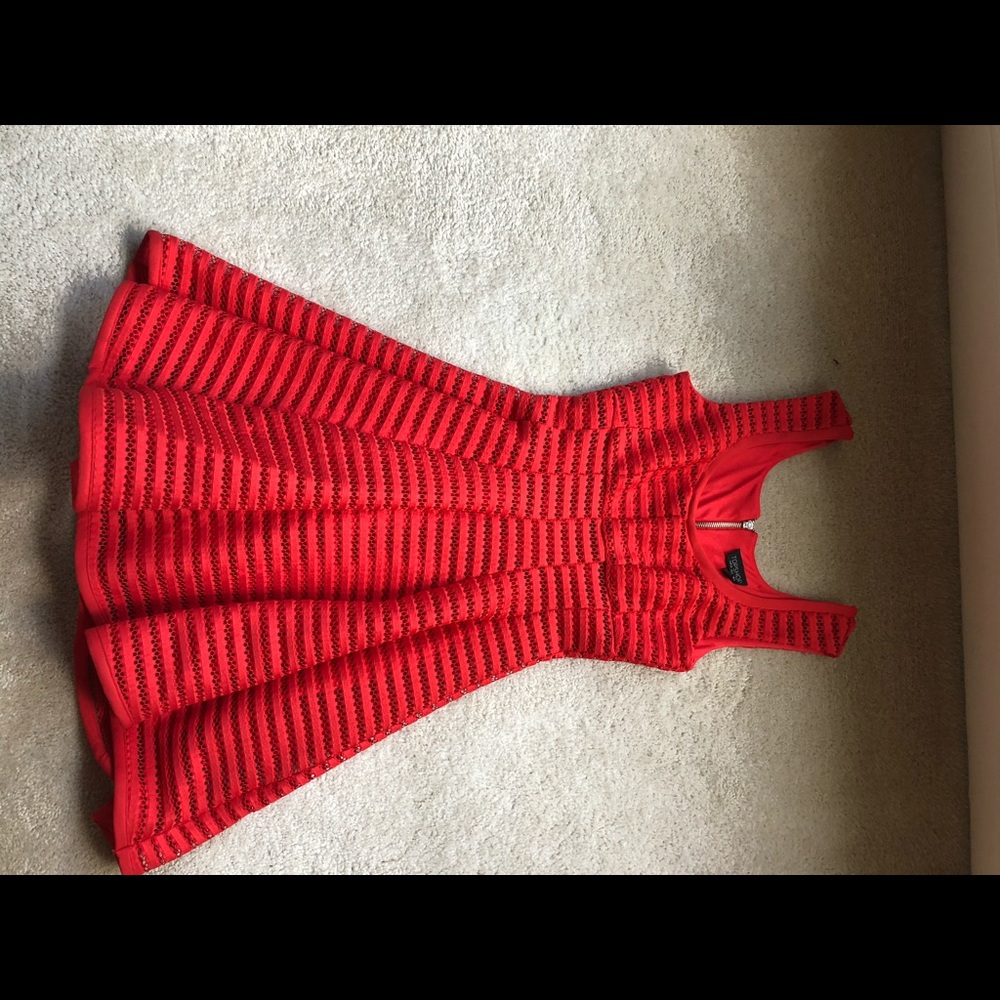Topshop mesh skater dress